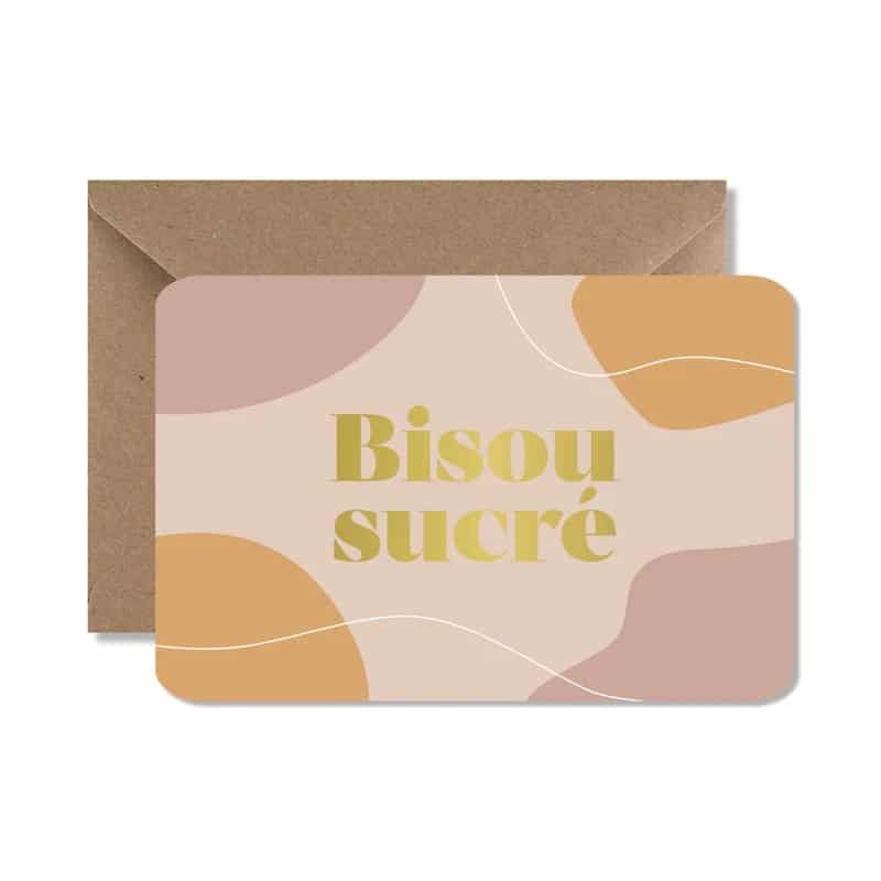Carte - Bisou sucré - Seven Paper - Boutique Meli Melo