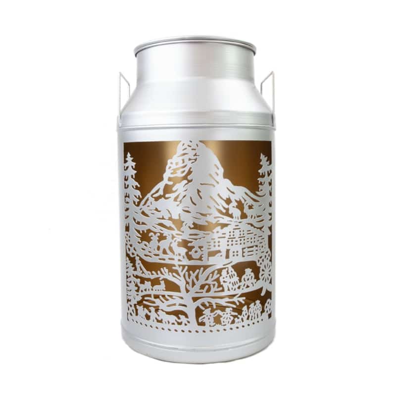 Lanterne boille à lait découpage "Zermatt" | Grande | Meli Melo