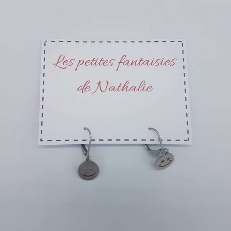 Boucles d'oreilles - Smiley - Doré - Les petites fantaisies de Nathalie