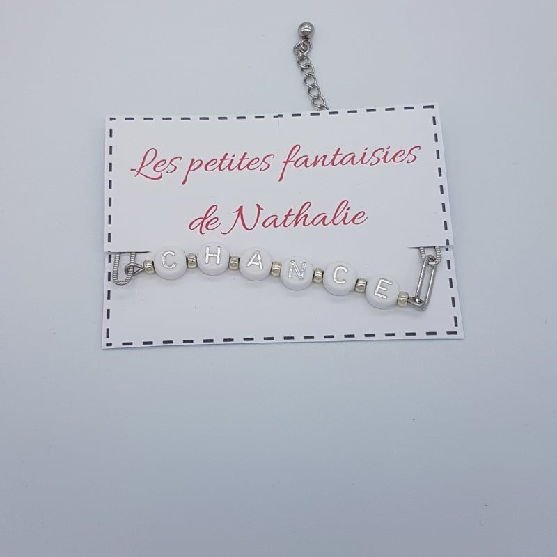 Bracelet message | Chance | Les petites fantaisies de Nathalie | Boutique Meli Melo