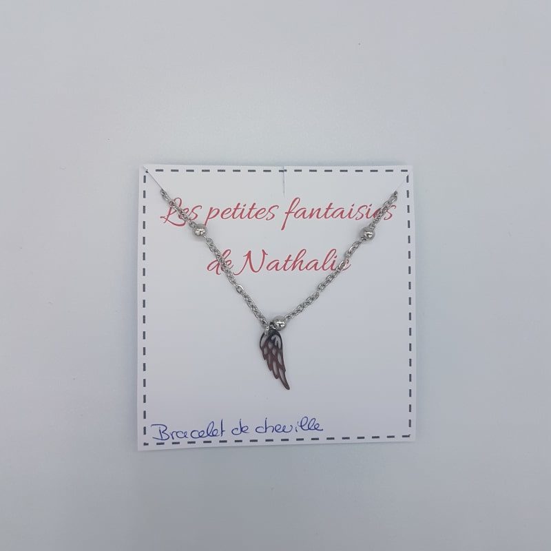 Bracelet de cheville - Aile d'ange - Les petites fantaisies de Nathalie - Boutique Meli Melo