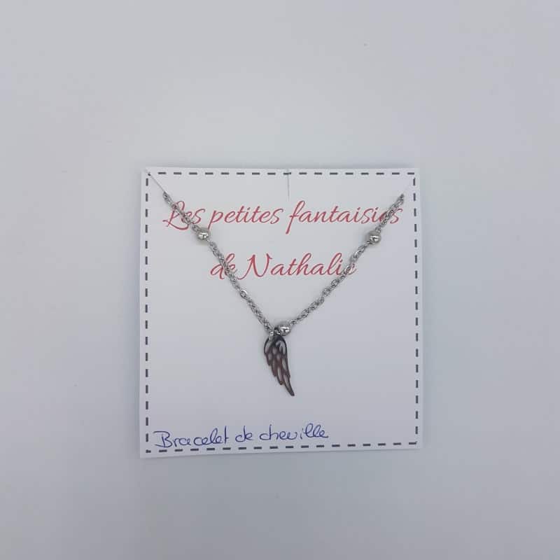 Bracelet de cheville - Aile d'ange - Les petites fantaisies de Nathalie - Boutique Meli Melo