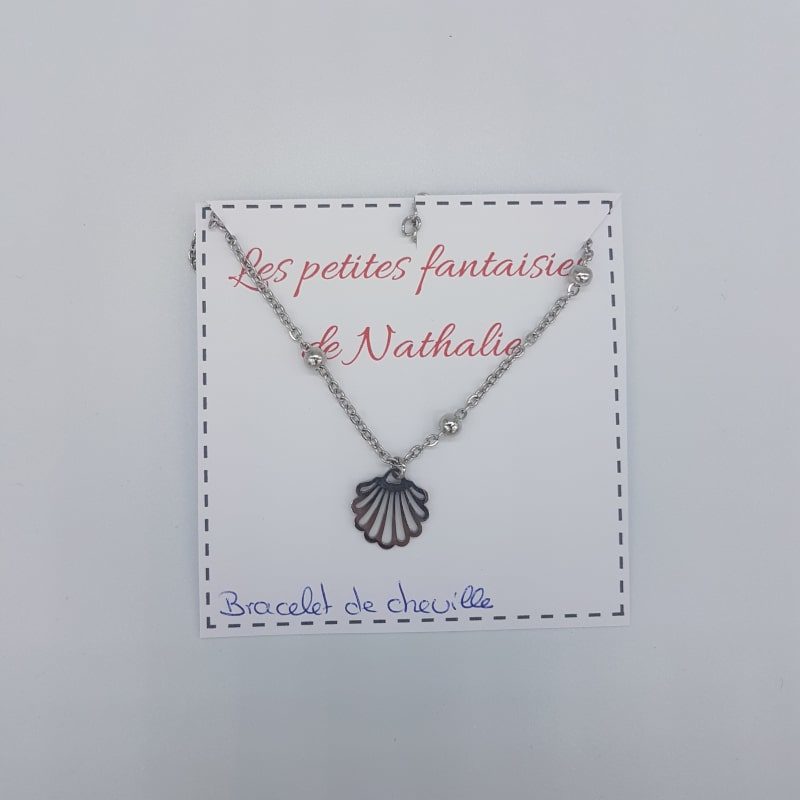 Bracelet de cheville - Coquillage - Les petites fantaisies de Nathalie - Boutique Meli Melo