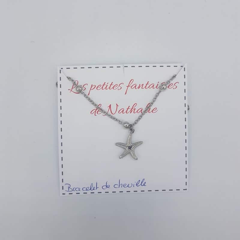 Bracelet de cheville - Etoile de mer - Les petites fantaisies de Nathalie - Boutique Meli Melo