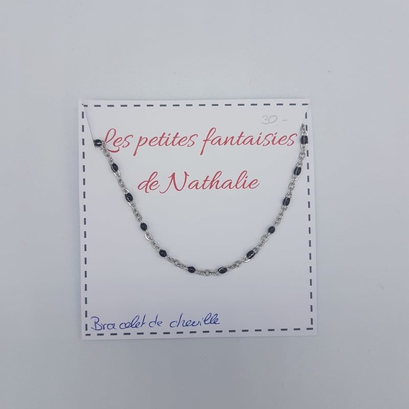 Bracelet de cheville - Noir - Les petites fantaisies de Nathalie - Boutique Meli Melo