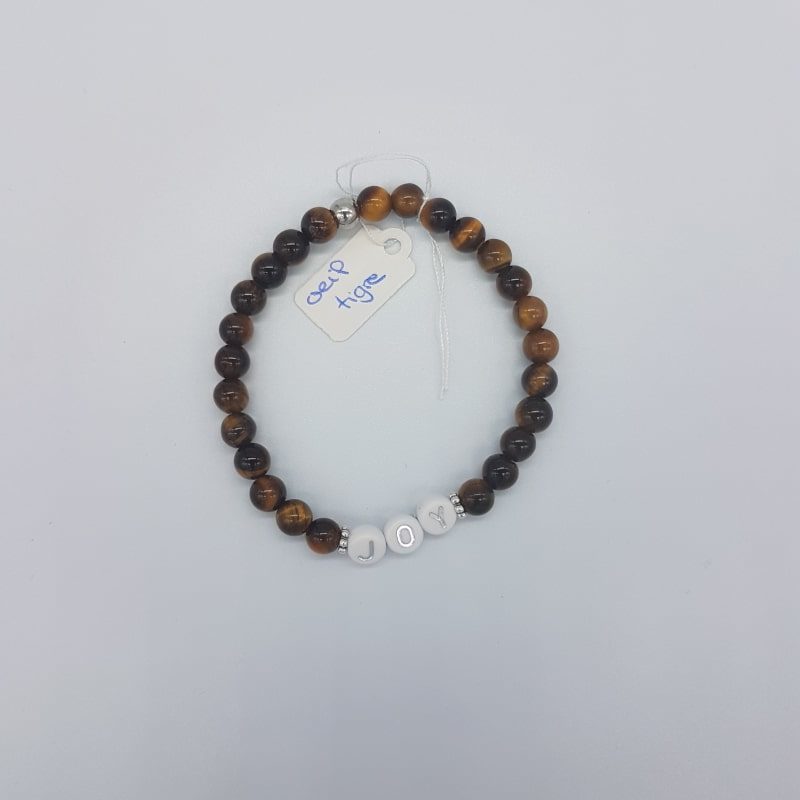 Bracelet en pierre - Œil du tigre - Joy - Les petites fantaisies de Nathalie - Boutique Meli Melo