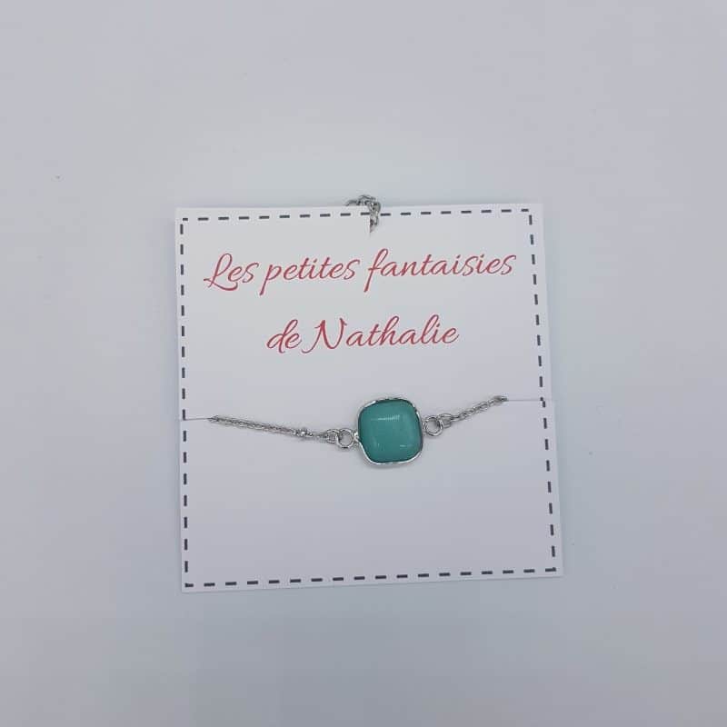 Bracelet - Pierre turquoise - Les petites fantaisies de Nathalie - Boutique Meli Melo