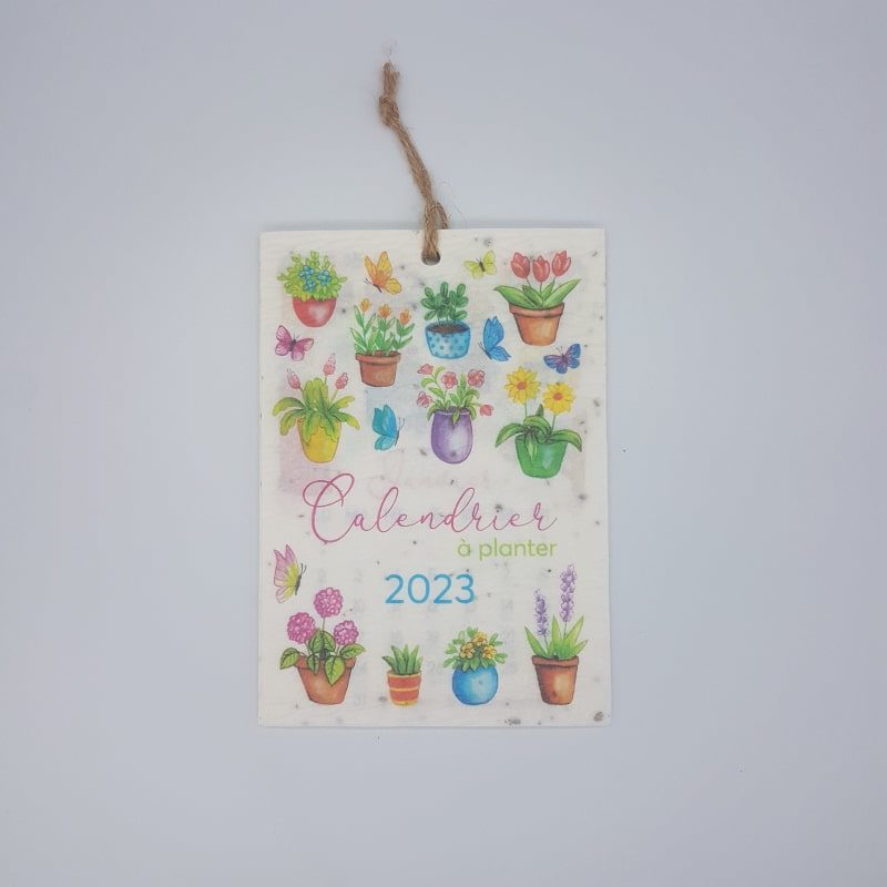 Calendrier à planter 2023 - Pot de fleurs - Les cartes de Lulu - Boutique Meli Melo