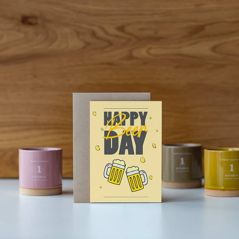 Carte - Happy Beer Day - Petites Pensées - Boutique Meli Melo