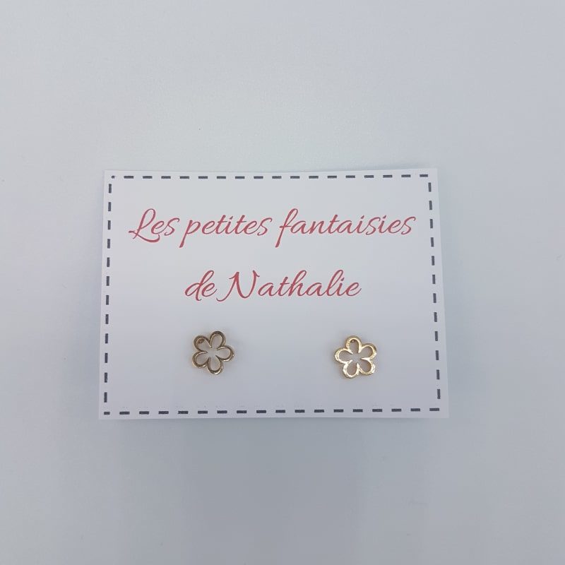 Clous d'oreilles - Fleurs - Les petites fantaisies de Nathalie - Boutique Meli Melo