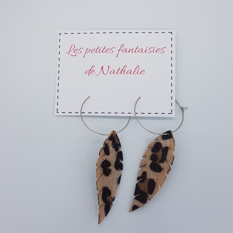 Créoles | Léopard | Les petites fantaisies de Nathalie | Boutique Meli Melo