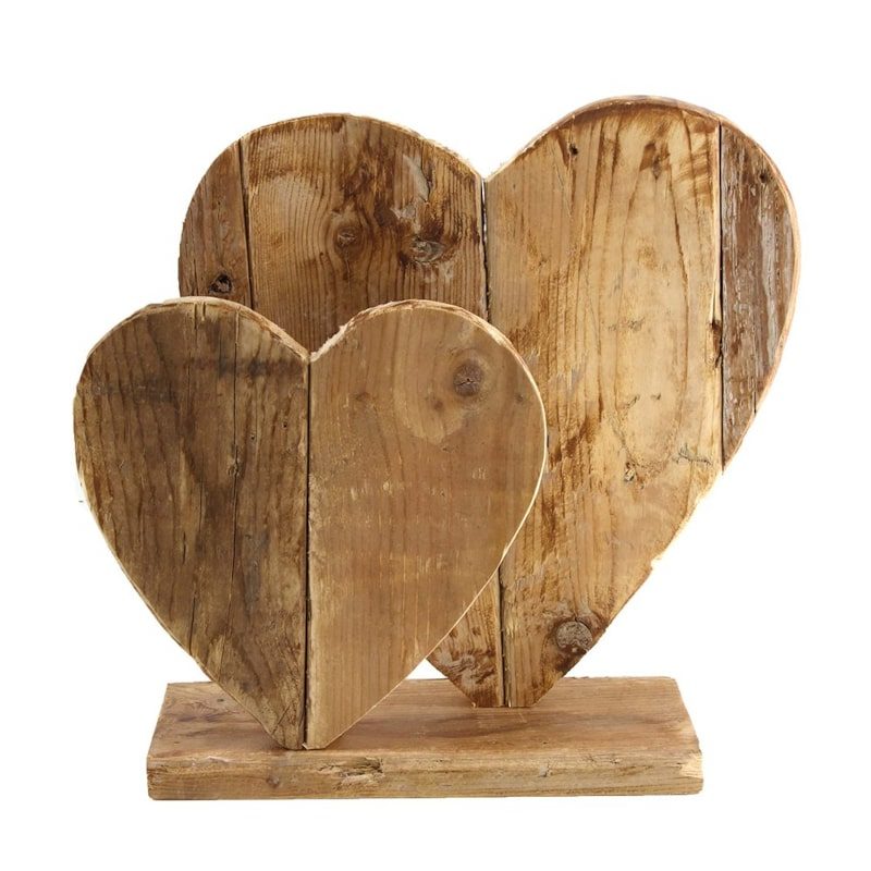 Duo de cœur en bois - Décoration - Boutique Meli Melo