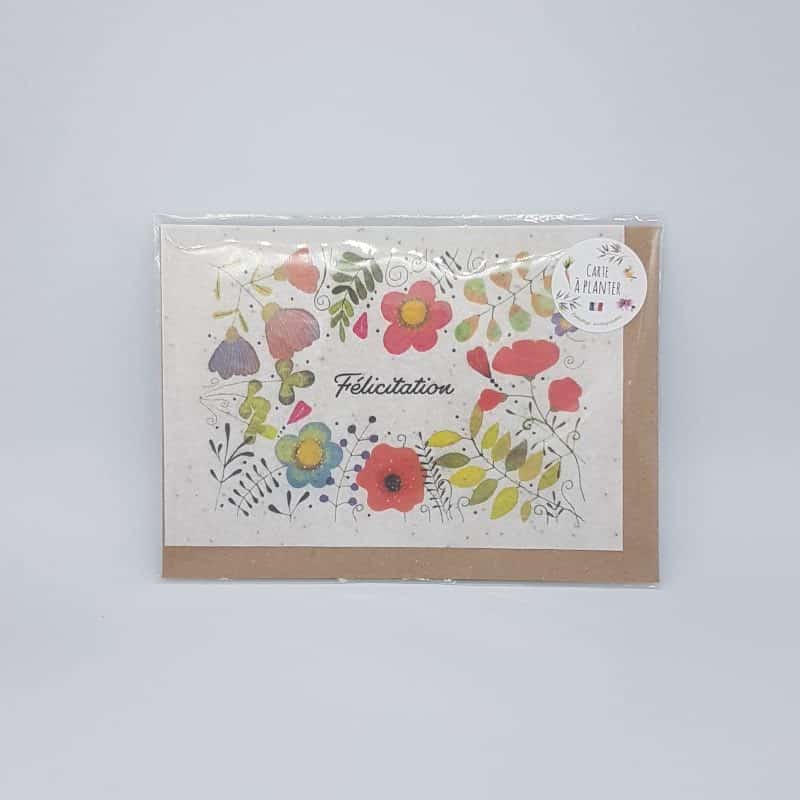 Carte à planter - Félicitations - Fleuri - Les cartes de Lulu - Boutique Meli Melo