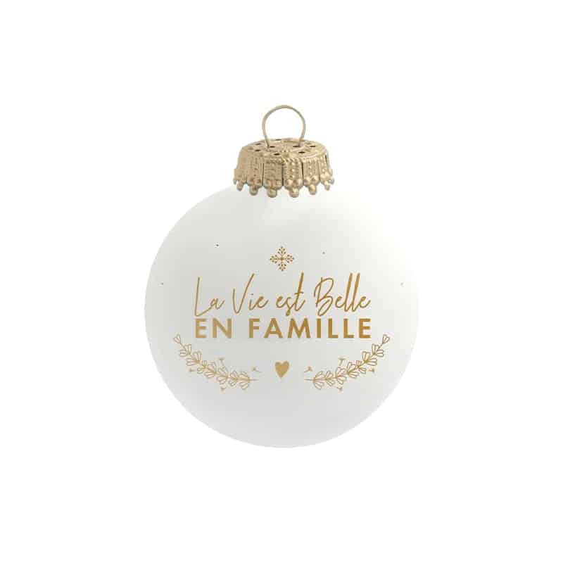 Boule de Noël - La vie est belle en famille - BaubleS - Boutique Meli Melo
