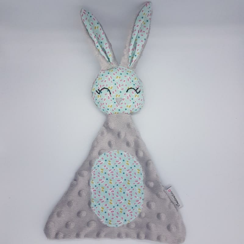 Doudou lapin - Mini feuilles - Créations Baby - Boutique Meli Melo