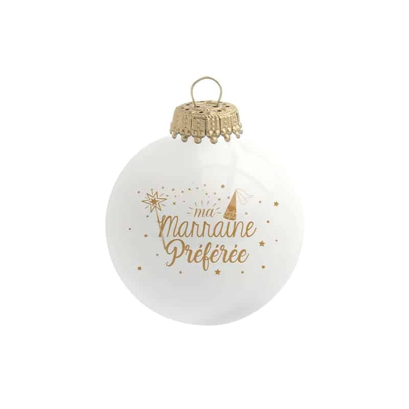 Boule de Noël - Ma marraine préférée - BaubleS - Boutique Meli Melo