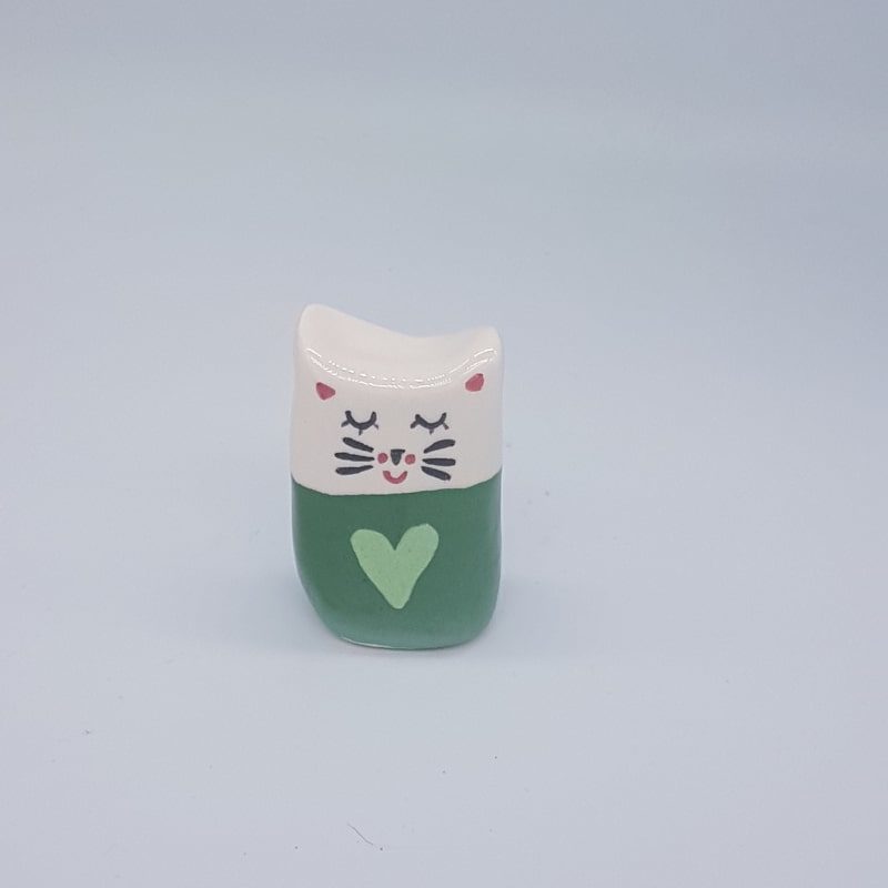 Mini chat - Vert foncé - 123perlimpimpin - Boutique Meli Melo