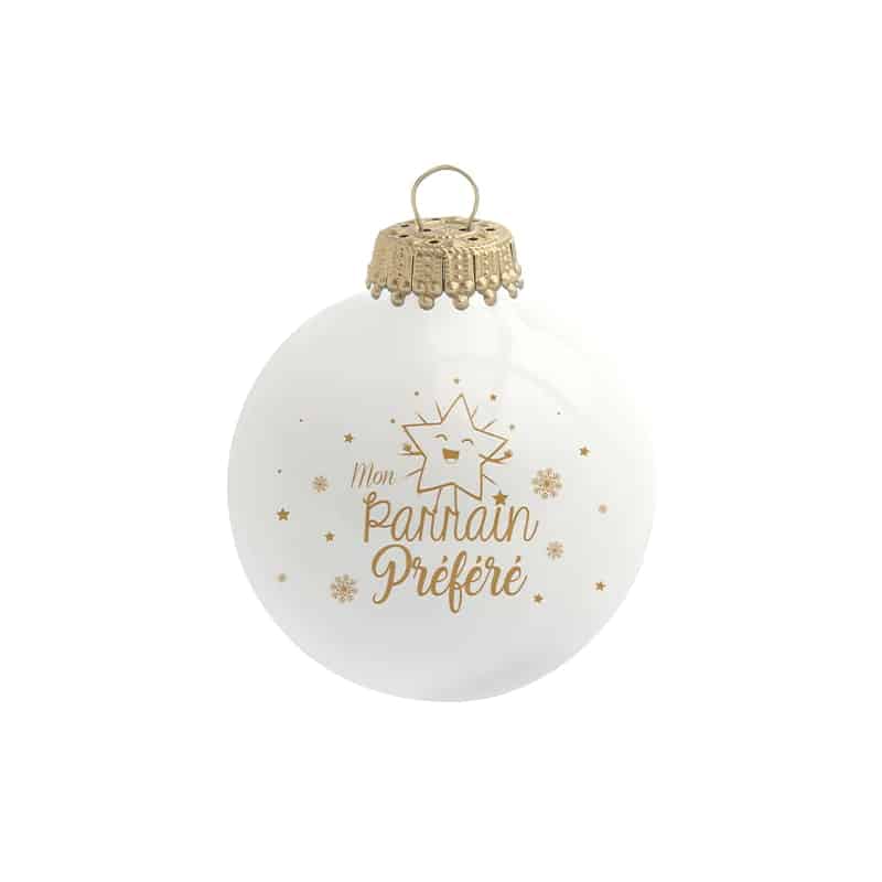 Boule de Noël - Mon parraine préféré - BaubleS - Boutique Meli Melo