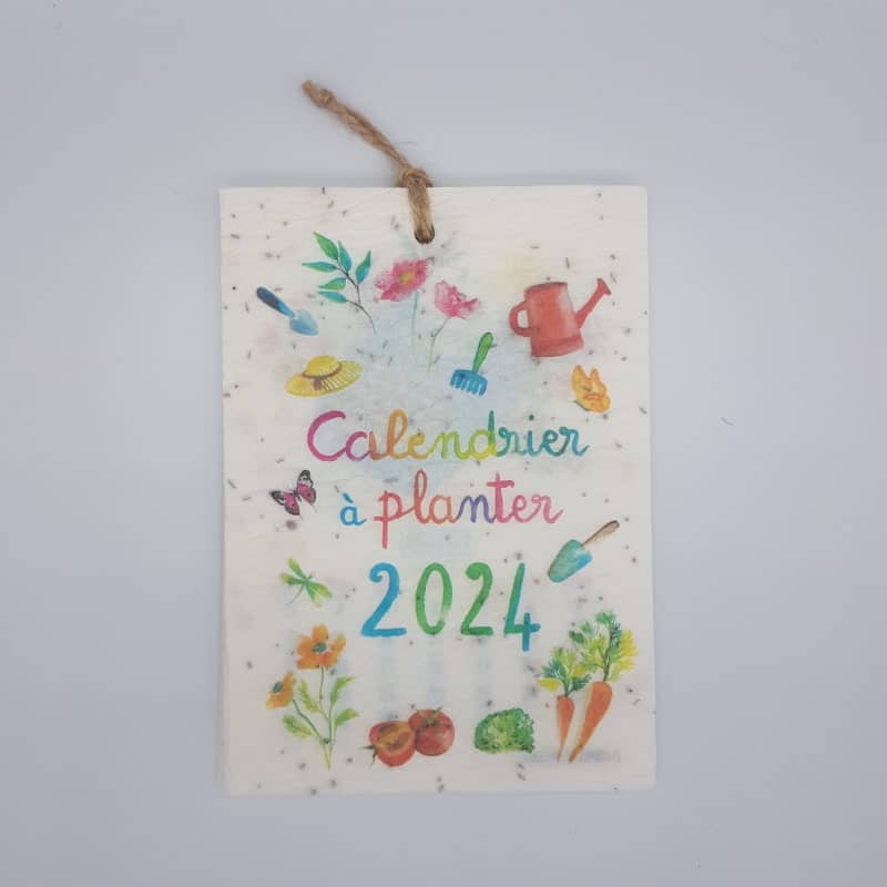 Calendrier à planter 2024 - A6 - Mon potager - Les cartes de Lulu - Boutique Meli Melo