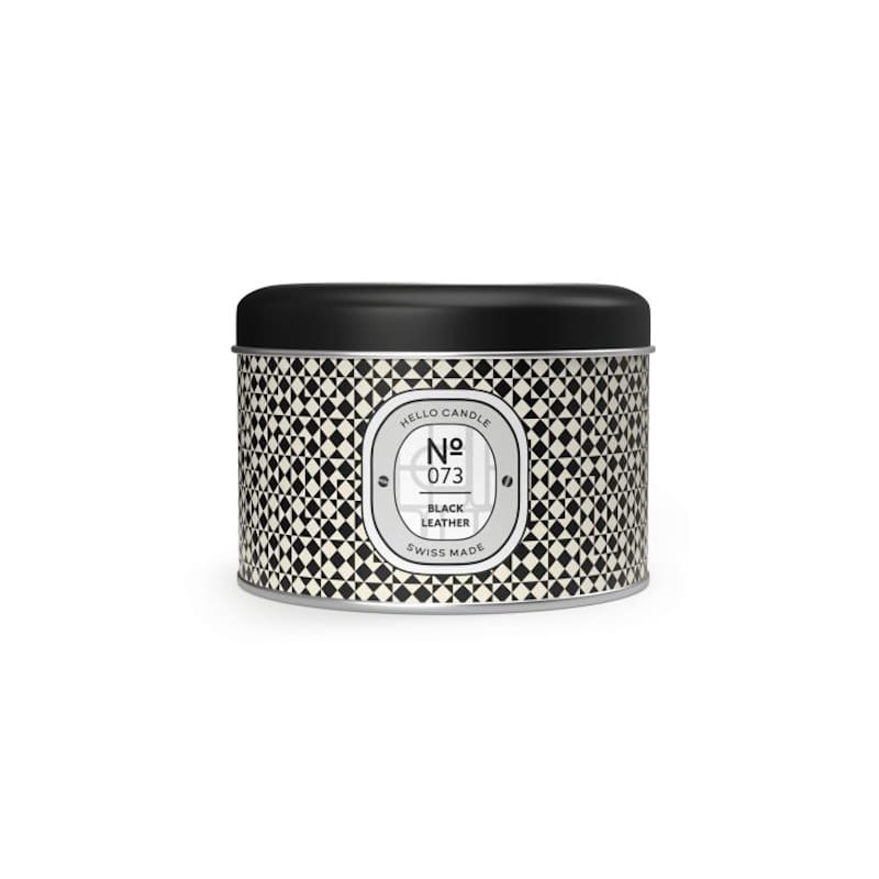 Bougie - Black Leather - N°073 - 180ml - Hello Candle - Boutique Meli Melo