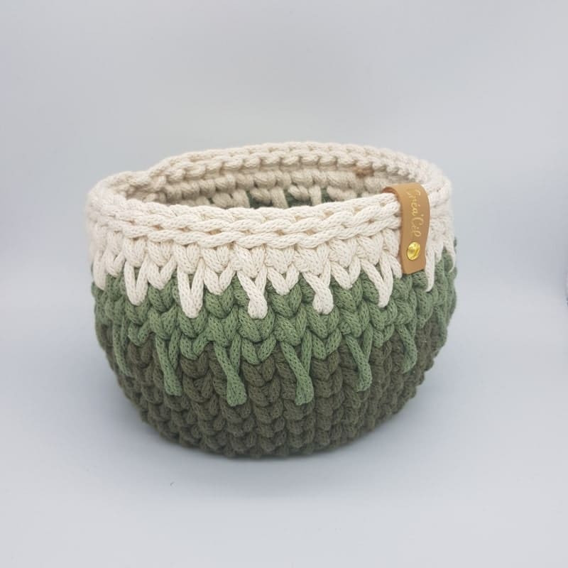 Panier en crochet - Olive - Créa'Cél - Boutique Meli Melo