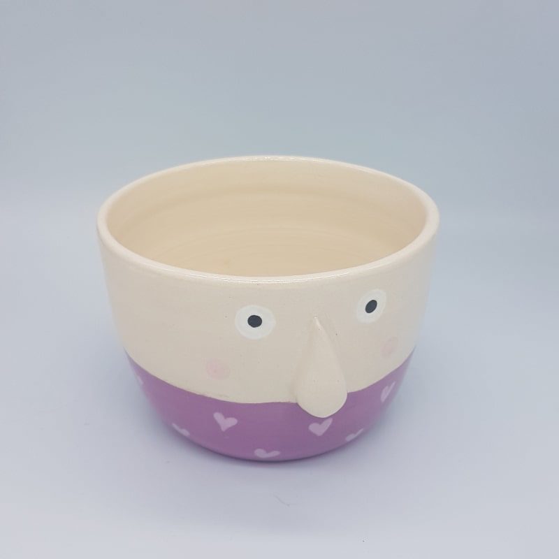 Pot moyen - Bonhomme violet - 123perlpimpimpin - Boutique Meli Melo