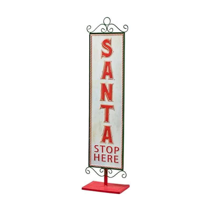 Panneau décoratif - Santa stop here - Boutique Meli Melo