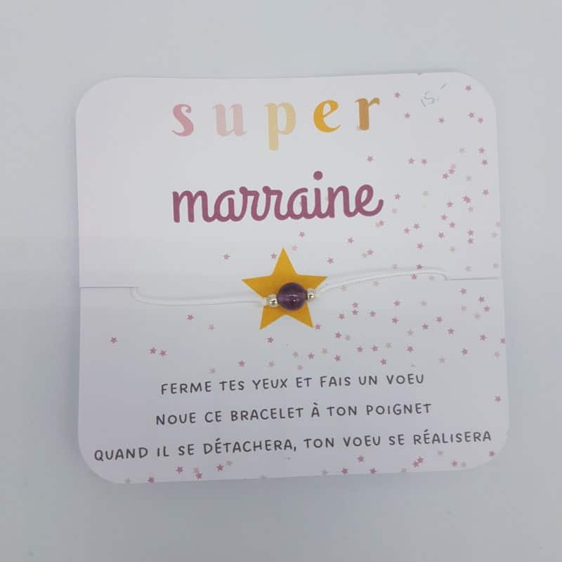 Bracelet - Super marraine - Les petites fantaisies de Nathalie - Boutique Meli Melo