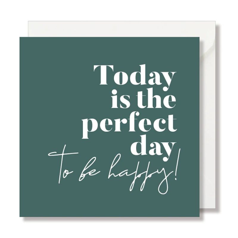 Carte carrée - Today is the perfect day... - Seven Paper - Boutique Meli Melo